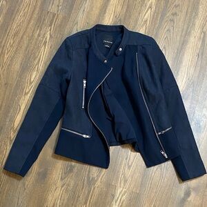 Trouve Dark Blue Moto Jacket